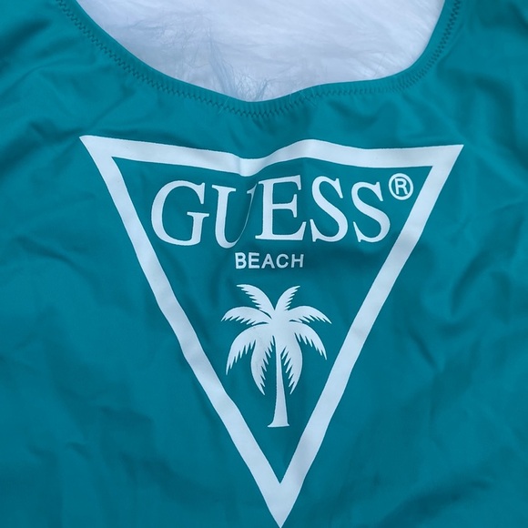 New GUESS Low Back One-Piece Logo Swimsuit SZ S - Picture 8 of 11